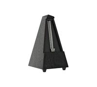 Wittner Metronomo Taktell forma piramidale Sistema Maelzel Serie 800 - Custodia in legno massello - Senza campana - Rovere nero opaco - Non richiede batterie - Made in Germany