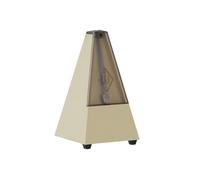 Wittner Metronomo Taktell forma piramidale Sistema Maelzel Serie 800K - Custodia in plastica - Senza campana - Con coperchio in plexiglass - Avorio - Non richiede batterie - Made in Germany