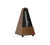 Wittner Metronomo Taktell forma piramidale Sistema Maelzel Serie 810 - Custodia in legno massello - Con campana - Noce opaco - Meccanismo a carica manuale - Non richiede batterie - Made in Germany
