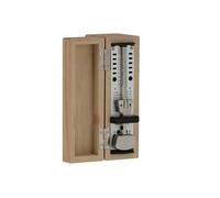 Wittner Metronomo Taktell Super-Mini Serie 880.2 - Custodia in legno massello - Senza campana - Rovere opaco - Meccanico a carica - Non sono necessarie batterie - Made in Germany