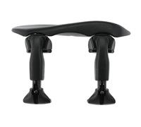 Wittner mentoniera Augsburg, mentoniera centrale violino 1/8, plastica high-tech, altezza e inclinazione selezionabili, facile da regolare, senza cacciavite, nero, 256251, Made in Germany