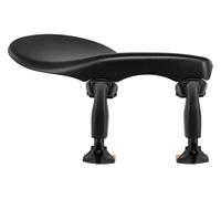Wittner poggiaguancia Zurigo, poggiaguancia laterale per violino 4/4-3/4, plastica high-tech, altezza regolabile, inclinazione selezionabile, con cacciavite, nero, Made in Germany
