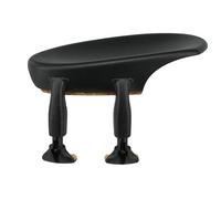 Mentoniera Wittner, mentoniera laterale per violino 4/4, plastica high-tech, stampata anatomicamente, testata per allergie, senza cacciavite, nero, 250211, Made in Germany