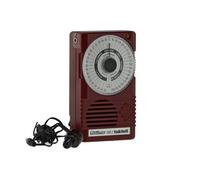 Wittner Taktell® Quartz QM 2 Serie 861 - Custodia in plastica Rosso rubino - 40-208 battiti/minuto - 39 posizioni di tempo - Con tono di accordatura a1 = 440 Hz - con batteria (9 Volt) e auricolare