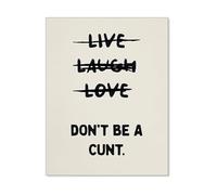 Witty Saying Wall Art Retro Beige Funny Quote Print Don’t Be a Jerk Poster for Bar Game Room Decor(Unframed,08X12inch(20X30cm))