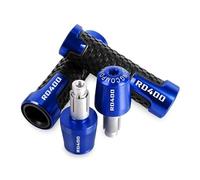 WITTYL Moto 7/8'' 22mm Motocicletta Manopole Manubrio Antiscivolo estremità Manubrio Manopola Antiscivolo estremità per Yamaha RD400 RD-400 1976 1977 1978 RD 400 estremità della Maniglia(Blue)