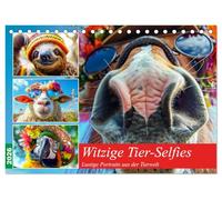 Witzige Tier-Selfies. Lustige Portraits aus der Tierwelt (Tischkalender 2026 DIN A5 quer), CALVENDO Monatskalender: Wenn tierische Egos die Kamera übernehmen!