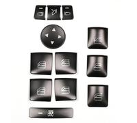 Wivplex 12PCS Auto Porta Bracciolo Finestra Interruttore Pulsante Trim Copertura Adesivo, for Mercedes-Benz, GLK ML GL a BCEG Classe W204 X166 Rivestimento interruttore finestra