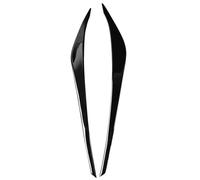 Wivplex 2 pezzi di rivestimento for sopracciglio del faro anteriore in fibra carbonio ABS/nero, for, 2016 2017 2018 Adesivo per fari(Glossy Black)