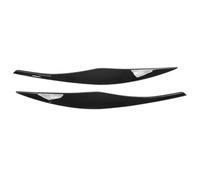 Wivplex 2 pezzi di rivestimento for sopracciglio del faro anteriore, ricambio for finiture esterne dell'auto, for serie 3 E90 E91, for berlina, touring 2005-2012 Adesivo per fari(Schwarz)