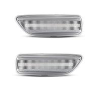 Wivplex 2 pezzi Dinamica Ambra Indicatore di direzione Parafango Anteriore Laterale Lampfit, for VOLVO, S60 S80 V70 II XC90 XC70 Spia luminosa per auto(Dynamic Clear Case)