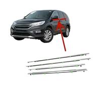 Wivplex 4 pezzi di guarnizione cromata for finestrini esterni, for CRV 2012-2016, kit completo for laminato esterno in vetro Striscia di tenuta per finestrini laterali dell'auto(-4 Pcs Set)