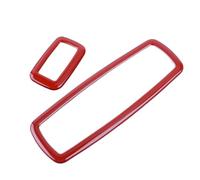 Wivplex 4 Pezzi Interni Rossi ABS Porta bracciolo Finestra Interruttore Finiture coperture, for Jeep, Cherokee 2016 2017 2018 Accessori Auto Pannello di Rivestimento dell'interruttore della Finestra