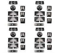 Wivplex 48PCS Auto Porta Bracciolo Finestra Interruttore Pulsante Trim Copertura Adesivo, for Mercedes-Benz, GLK ML GL ABCEG Classe W204 X166 Rivestimento interruttore finestra