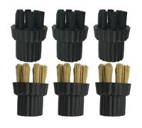 Wivplex 6 pezzi di ricambio for testina in ottone e nylon for pulitore a vapore, parti for a X500, componenti in for Accessori per pulitori a vapore