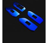 Wivplex Accessori in acciaio inossidabile Car Window Lifting Switch Pannelli di copertura Trim Adesivo, for Toyota, for Land Cruiser, Prado 150 2010-2019 Rivestimento interruttore finestra(Blue)