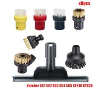 Wivplex Accessori Spazzola ugello in nylon for SC1 SC2 SC3 SC4 SC5 SC7 CTK10 CTK20 Parti di ricambio for aspirapolvere a vapore portatile Accessori per pulitori a vapore(Set12)
