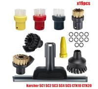 Wivplex Accessori Spazzola ugello in nylon for SC1 SC2 SC3 SC4 SC5 SC7 CTK10 CTK20 Parti di ricambio for aspirapolvere a vapore portatile Accessori per pulitori a vapore(Set13)