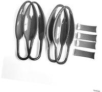 Wivplex Copri maniglia for portiera in fibra di carbonio for CR-V CRV 2012 2013 2014 2015 2016 Copertura per maniglia esterna della portiera dell'auto(BLACK Bowl)