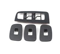 Wivplex Cornice Decorativa for Pulsante Interruttore finestrino, Finitura cromata, for Volvo, XC60 2018 2019 Pannello di Rivestimento dell'interruttore della Finestra(Carbon Look)