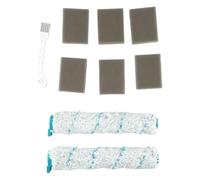 Wivplex Filtro a spazzola a rullo, kit di spazzole for la pulizia delle spugne for a umido, for accessori for, 2 rulli in microfibra, 6 filtri, 1 for Filtro per aspirapolvere