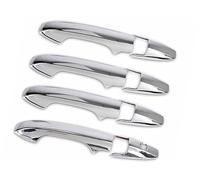 Wivplex For CRV CR-V 2007-2011 Decorazione della copertura maniglia portiera dell'auto cromata in fibra di carbonio lucida Copertura per maniglia esterna della portiera dell'auto(Silver Door Handle)