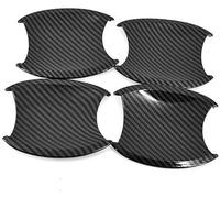 Wivplex For CRV CR-V 2007-2011 Decorazione della copertura maniglia portiera dell'auto cromata in fibra di carbonio lucida Copertura per maniglia esterna della portiera dell'auto(BLACK Carbon Bowl)