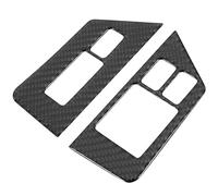 Wivplex For NISSAN, GTR R35 2009-2015 Interruttore for finestrino in fibra di carbonio Adesivo Pulsante Telaio Copertura Trim Decorazione interna Nero RHD Rivestimento interruttore finestra