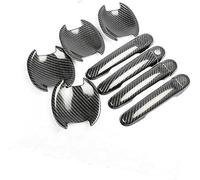 Wivplex for NISSAN, Note E12 2013-2019 Adesivi for rivestimento della maniglia portiera dell'auto in fibra di carbonio cromata Copertura per maniglia esterna della portiera dell'auto(BLACK Model 9)