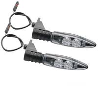 Wivplex Indicatori di direzione anteriori posteriori 2/4 pezzi 12V for moto, for R1200GS F800GS S1000RR F800R K1300S G450X F800ST Spia luminosa per motocicletta(BLACK 2pcs)