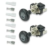 Wivplex Interruttore luci universale for golf cart, for EZ-GO Club Car Yama-ha, pulsante interruttore fari push-pull, 12 V, 15 AMP, pulsante luce on/off, confezione da 2 Sostituzione dell'interruttore