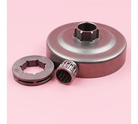 Wivplex Kit cuscinetto ad aghi for corona pignone 3/8 7 denti, scanalatura piccola, 19 mm, for Husqvarna, 50 51 55 154 254, parte for utensile for motosega Pignone scanalato piccolo per motosega