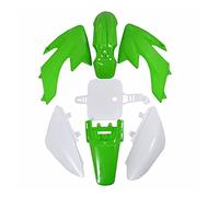 Wivplex Kit parafanghi parafango moto ABS carenatura completa copertura carrozzeria moto, enduro 50cc-160cc SDG SSR pit dirt bike Parafango per moto(4 green 3 white)