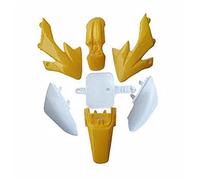 Wivplex Kit parafanghi parafango moto ABS carenatura completa copertura carrozzeria moto, enduro 50cc-160cc SDG SSR pit dirt bike Parafango per moto(4 yellow 3 white)