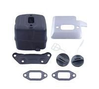 Wivplex Kit tappo olio combustibile guarnizione piastra di raffreddamento scarico marmitta, for Husqvarna, 365 362 371 372 372XP ricambio for motosega Tappo del serbatoio del carburante
