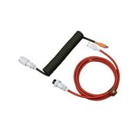 Wivplex LANO Personalizzato Paracord a spirale Tastiera meccanica Tipo C Dati Cavo a molla GX16 Aviator Coil Spiral Usb C Gaming Cavo a spirale Cavo del portellone posteriore(Mixed NO.1)