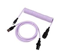Wivplex LANO Personalizzato Paracord a spirale Tastiera meccanica Tipo C Dati Cavo a molla GX16 Aviator Coil Spiral Usb C Gaming Cavo a spirale Cavo del portellone posteriore(Newest 2)