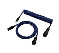 Wivplex LANO Personalizzato Paracord a spirale Tastiera meccanica Tipo C Dati Cavo a molla GX16 Aviator Coil Spiral Usb C Gaming Cavo a spirale Cavo del portellone posteriore(Dark Blue BLack)