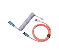 Wivplex LANO Personalizzato Paracord a spirale Tastiera meccanica Tipo C Dati Cavo a molla GX16 Aviator Coil Spiral Usb C Gaming Cavo a spirale Cavo del portellone posteriore(Mixed NO. 3)