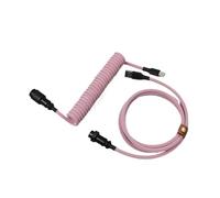 Wivplex LANO Personalizzato Paracord a spirale Tastiera meccanica Tipo C Dati Cavo a molla GX16 Aviator Coil Spiral Usb C Gaming Cavo a spirale Cavo del portellone posteriore(Red White Black)