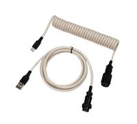 Wivplex LANO Personalizzato Paracord a spirale Tastiera meccanica Tipo C Dati Cavo a molla GX16 Aviator Coil Spiral Usb C Gaming Cavo a spirale Cavo del portellone posteriore(Newest 3)