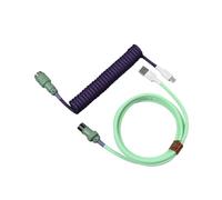 Wivplex LANO Personalizzato Paracord a spirale Tastiera meccanica Tipo C Dati Cavo a molla GX16 Aviator Coil Spiral Usb C Gaming Cavo a spirale Cavo del portellone posteriore(Mixed NO. 7)