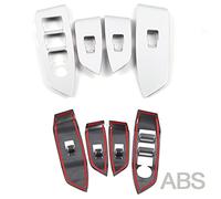 Wivplex LHD Porta Interna Bracciolo Finestra Interruttore di Sollevamento Telaio Trim Adesivo Cromato, for Mazda, CX-5 CX5 CX 5 2017 2018 Rivestimento interruttore finestra(ABS SL)
