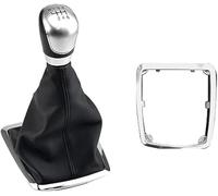 Wivplex Pomello del cambio, 5 6 velocità MT Cuffia leva Copri cuffia, for Ford, for Focus, 2, for Mondeo, MK2 2004-2011 (Dimensioni: Argento A) Pomello del cambio per auto