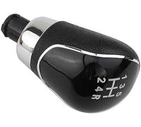 Wivplex Pomello del cambio, for Ford, for Focus, 2 MK2 FL C-MAX 06-11 MK3 MK4 Galaxy MT 5/6 velocità Cuffia leva cuffia in pelle (Dimensioni: 5 nero) Pomello del cambio per auto