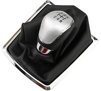 Wivplex Pomello del cambio, leva for auto, cuffia, in pelle PU, for Ford, for Focus, 2 MK2, for Fiesta, Kuga 2008 2009 2010 2011 2012 (dimensioni: 5 argento con polvere) Pomello del cambio per auto