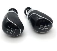 Wivplex Pomello del cambio, pomello nero argento 5 marce 6 velocità manuale, for Ford, for Focus, 2 MK2 FL MK3 MK4 MK7 GALAXY, for Fiesta, Car Styling (Colore: pelle nera) Pomello del cambio per auto