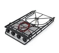 Wivplex Portapacchi 1:10 RC Rock Crawler, for Axial, SCX10 SCX10 II 90046 D90 con luci Portapacchi per macchinine Giocattolo(A)