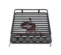 Wivplex Portapacchi da Tetto 1/10 RC Crawler D90, for Axial, SCX10 90046 con Barra Luminosa Portapacchi per macchinine Giocattolo(A)
