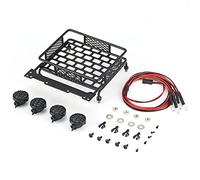 Wivplex Portapacchi da Tetto, for Tamiya, CC01, for Axial, SCX10 D90 1/10 RC Car off-Road Crawler con Barra for faretti Portapacchi per macchinine Giocattolo